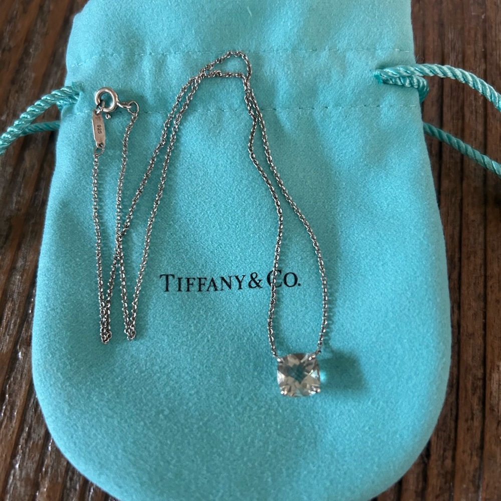 Tiffany & Co. Silver Necklace with Sparkling Pendant